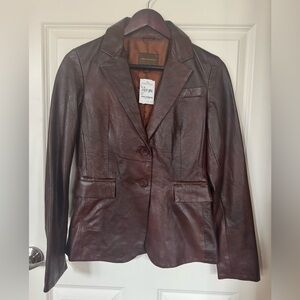 John Carlisle Leather Blazer Jacket